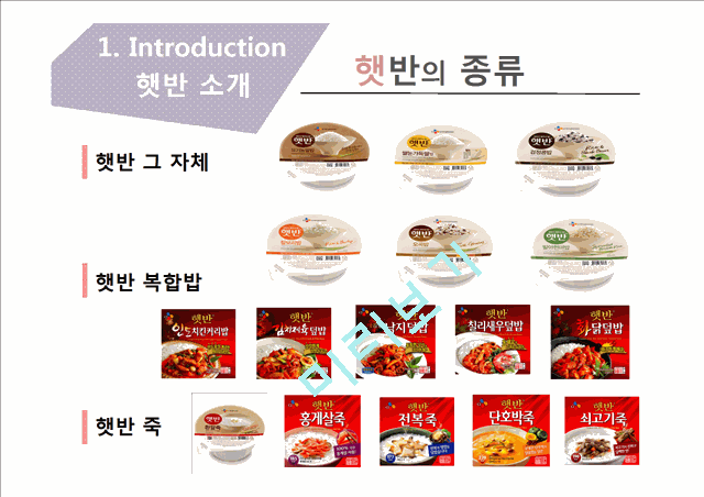 [햇반 마케팅전략 PPT] 햇반 마케팅 SWOT,STP,4P전략분석과 햇반 제품분석및 햇반 마케팅실행방안.pptx